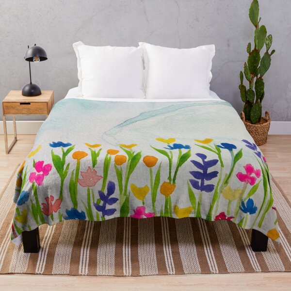 Item preview, Field of Watercolor Flowers designed and sold by JuniperWD.