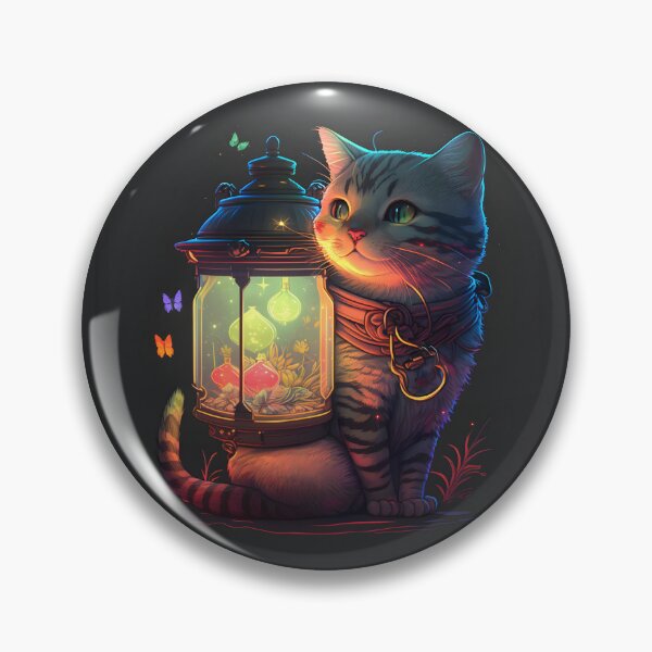 Item preview, Colorful Glowcore Cute Cat with lantern, Cute cat, Glowcore lantern cat designed and sold by AHthatIsNice.