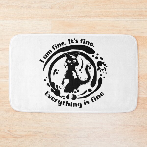 Item preview, Easter cat I am fine. It's fine. Everything is fine and Eastern eggs designed and sold by camelsvg.