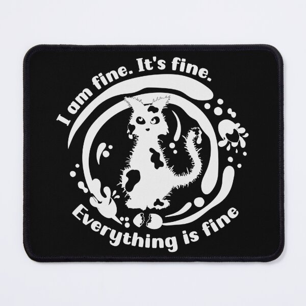 Item preview, Copy of Easter cat I am fine. It's fine. Everything is fine and Eastern eggs designed and sold by camelsvg.