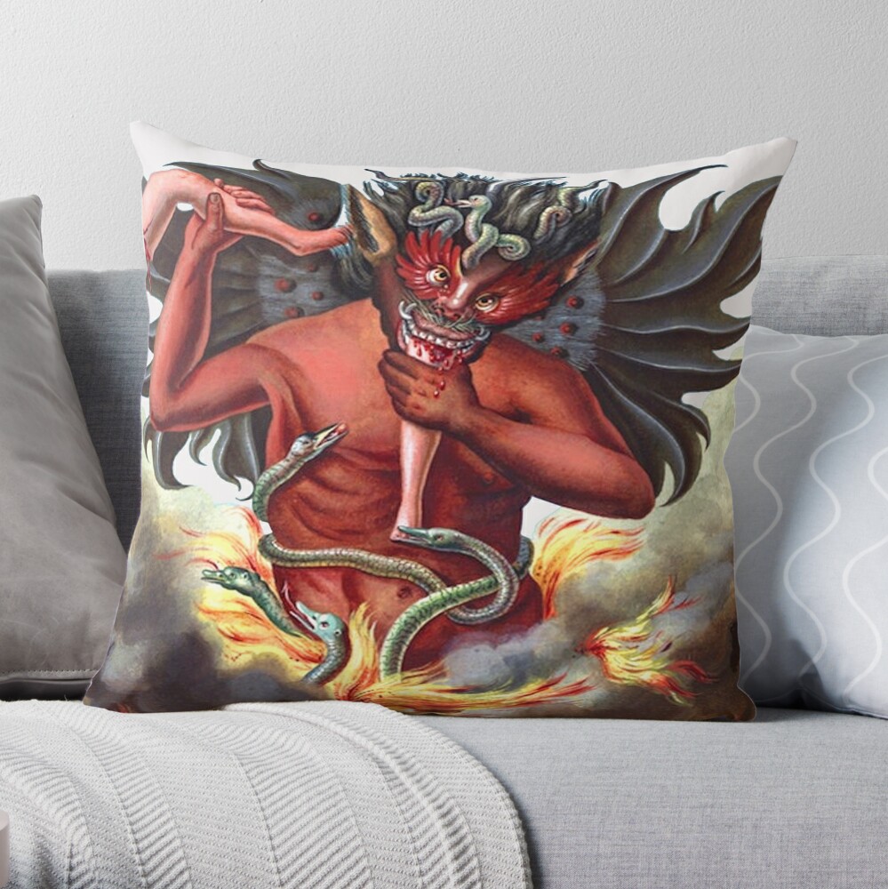 Satan Is My Sugar Daddy Throw Pillow - Satanic Cushion Goth Decor
