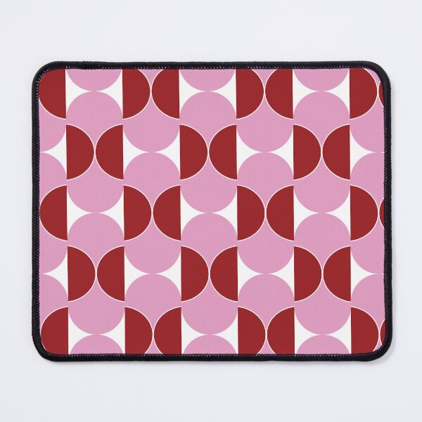 Item preview, Modern Round Tiles Illusion Style Pattern, Red Pink Simple designed and sold by Dazzline Designs.