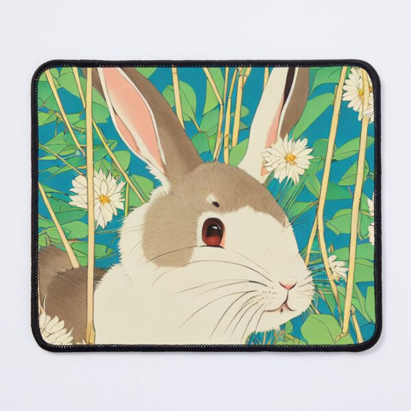 Item preview, Floral Adventures of a Rabbit Bunny Mini Rex Rabbit Velveteen Lop designed and sold by wigobun.