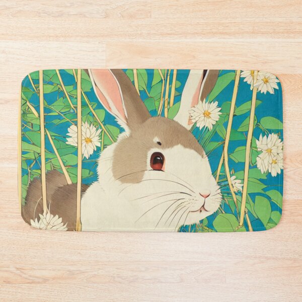 Item preview, Floral Adventures of a Rabbit Bunny Mini Rex Rabbit Velveteen Lop designed and sold by wigobun.