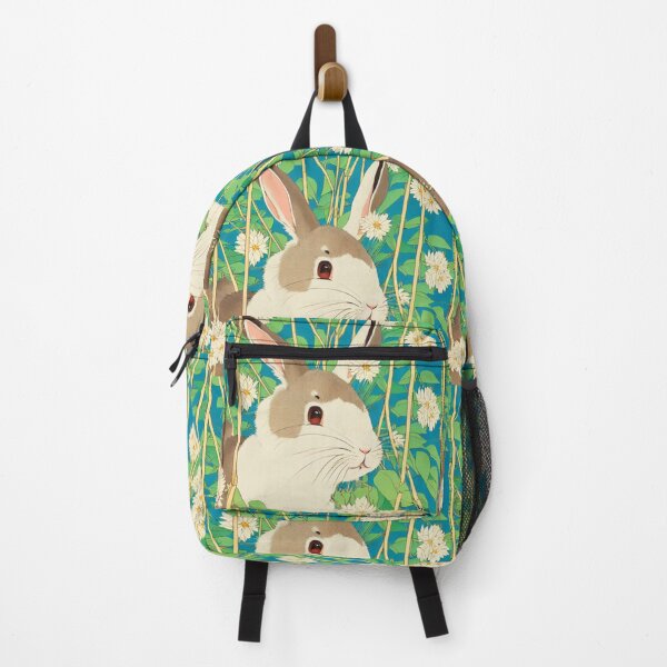 Item preview, Floral Adventures of a Rabbit Bunny Mini Rex Rabbit Velveteen Lop designed and sold by wigobun.