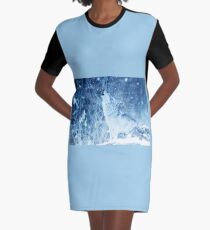 Howling Arctic Wolf Graphic T-Shirt Dress