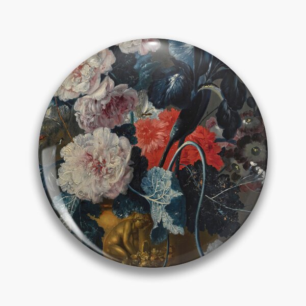 Item preview, Vintage Artwork |  Botanical Painting | Blue Flowers in a Vase | Dark Academia Decor designed and sold by archerfield.