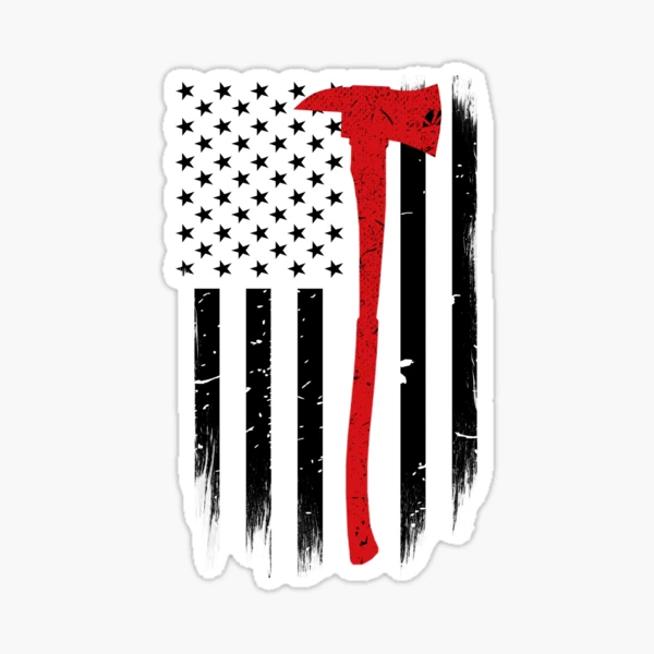 Thin Red Line Texas State Flag Maltese Cross - Vinyl Sticker at