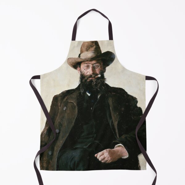 Item preview, Portrait of Man in Hat Smoking with Waistcoat | Dark Brown Tones designed and sold by archerfield.