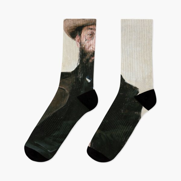 Item preview, Portrait of Man in Hat Smoking with Waistcoat | Dark Brown Tones designed and sold by archerfield.