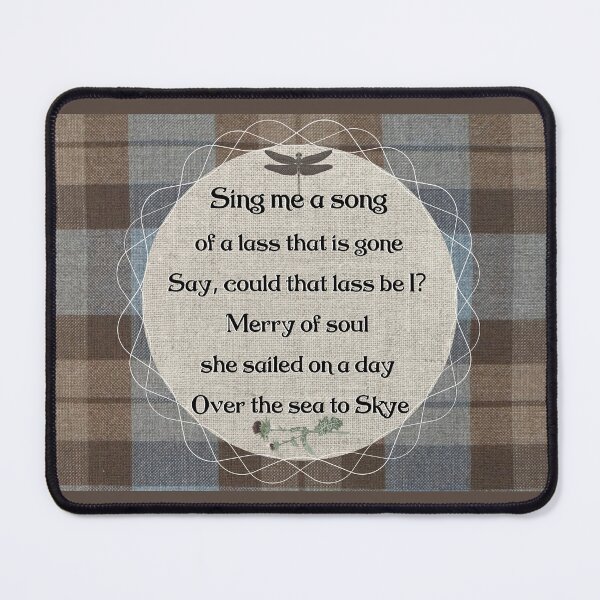 Item preview, Outlander Song - Fraser Tartan Kilt - Spiral Lettering designed and sold by dealchica.