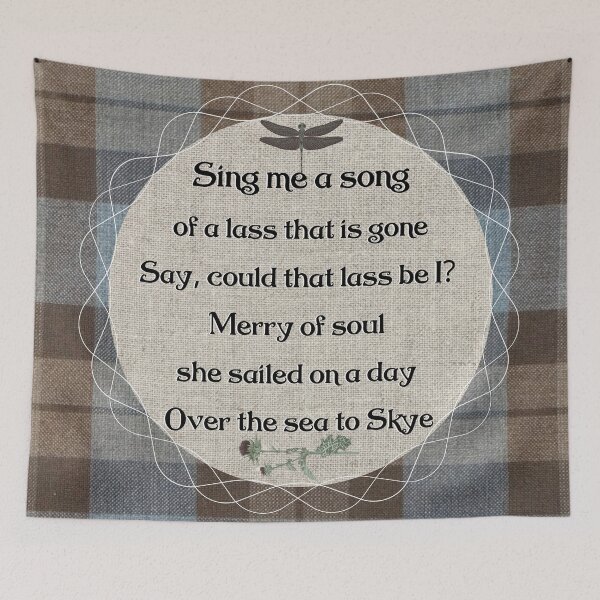 Item preview, Outlander Song - Fraser Tartan Kilt - Spiral Lettering designed and sold by dealchica.