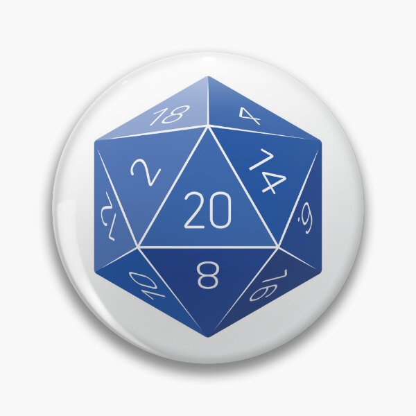 Item preview, Blue DnD D20 Die With White Numbers designed and sold by DGTL-Graphics.