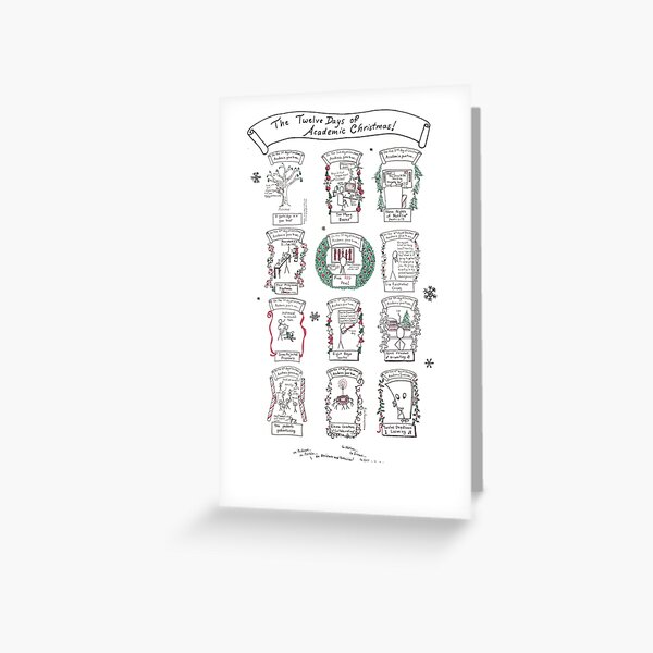 The Twelve Days of Academic Christmas Greeting Card
