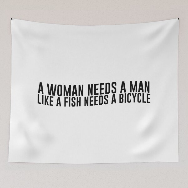 Item preview, A woman needs a man like a fish needs a bicycle (black) designed and sold by didijuca.
