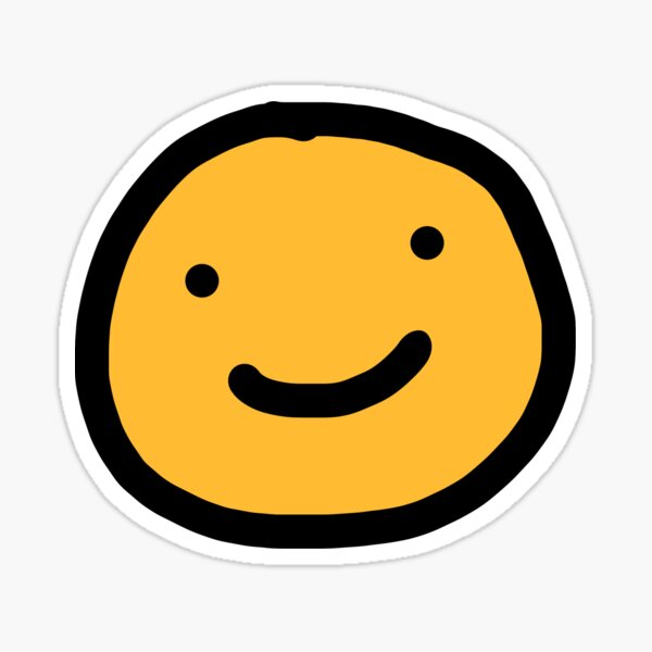 Hi Smile Face Emoji Doodle Sticker for Sale by supawitach