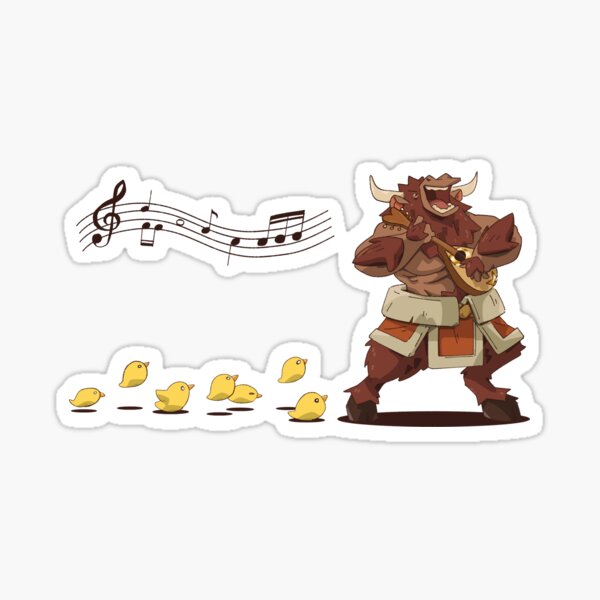 Item preview, Minotaur Bard designed and sold by wiblyArt.