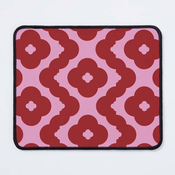 Item preview, Floral Moroccan Bright Red, Pink Tiles Pattern Illustration,Circle Floral, Mediterranean Style designed and sold by Dazzline Designs.