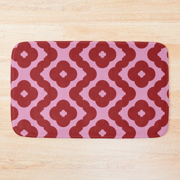 Item preview, Floral Moroccan Bright Red, Pink Tiles Pattern Illustration,Circle Floral, Mediterranean Style designed and sold by Dazzline Designs.