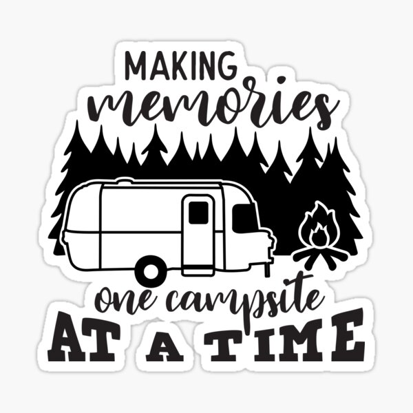 Making Memories Retro Camper Vinyl Decal Camping Bucket 