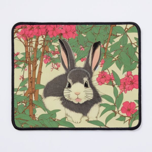 Item preview, Grey Furball Frenzy in Springtime An American Mini Rex Rabbit Bunny Mom designed and sold by wigobun.