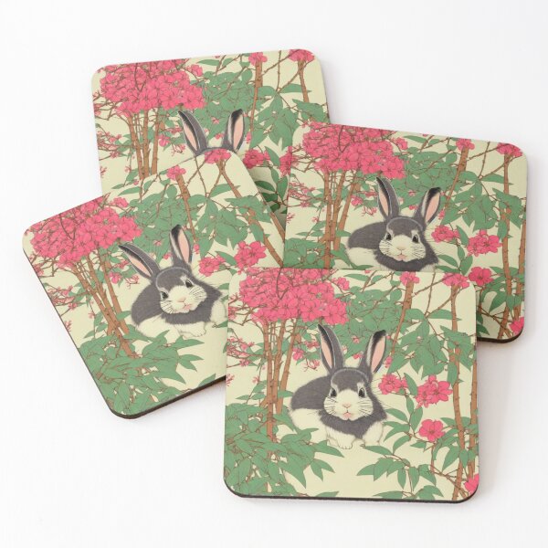 Item preview, Grey Furball Frenzy in Springtime An American Mini Rex Rabbit Bunny Mom designed and sold by wigobun.