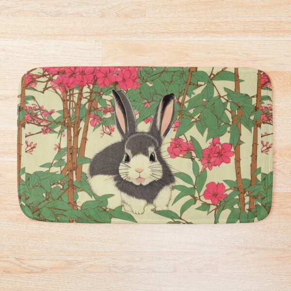 Item preview, Grey Furball Frenzy in Springtime An American Mini Rex Rabbit Bunny Mom designed and sold by wigobun.