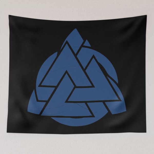 Item preview, Blue Triquetra Valknut Symbol designed and sold by Depic Spirit.