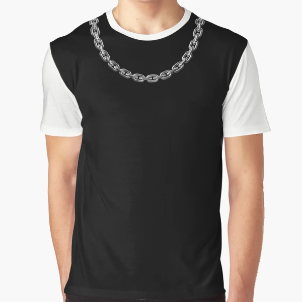 roblox Black T-Shirt w/ Gold Chain, Gold Watch, Tat