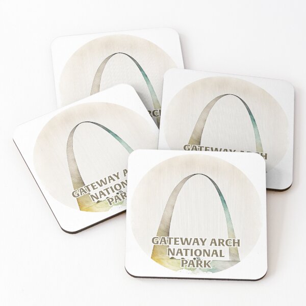 Item preview, Gateway Arch National Park Boho Watercolor Circle designed and sold by PikoApparel.