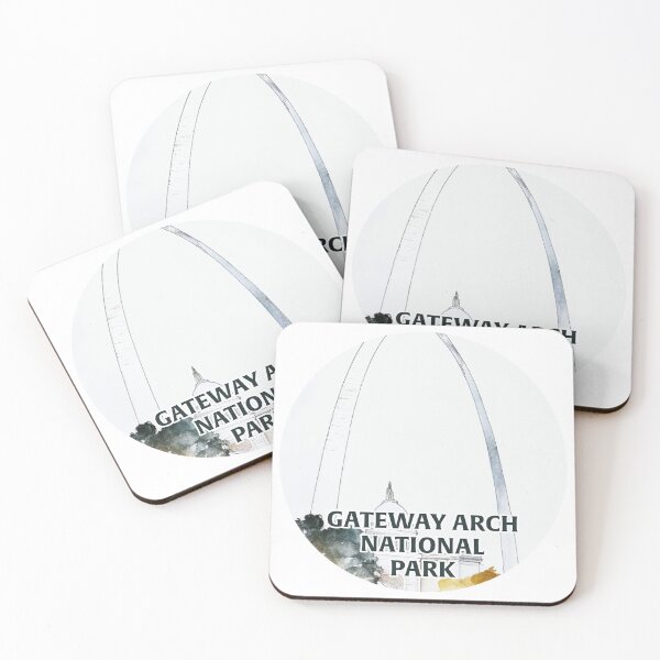 Item preview, Gateway Arch National Park Boho Watercolor Circle designed and sold by PikoApparel.