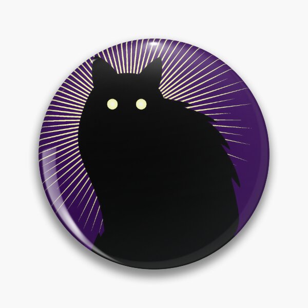 Item preview, Black Cat Cryptid Glowing Eyes  designed and sold by Blatherskite Studios.