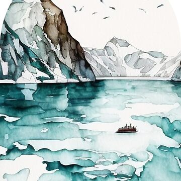 Vorschaubild zum Design Glacier Bay National Park Boho Watercolor Arch von PikoApparel