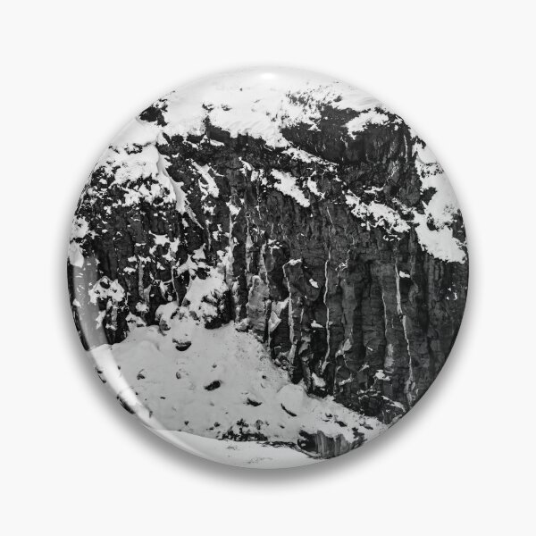Item preview, Texture of Basalt Columns and Snow in Iceland B&W designed and sold by Kate-P-.