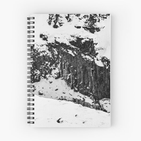 Item preview, Texture of Basalt Columns and Snow in Iceland B&W designed and sold by Kate-P-.
