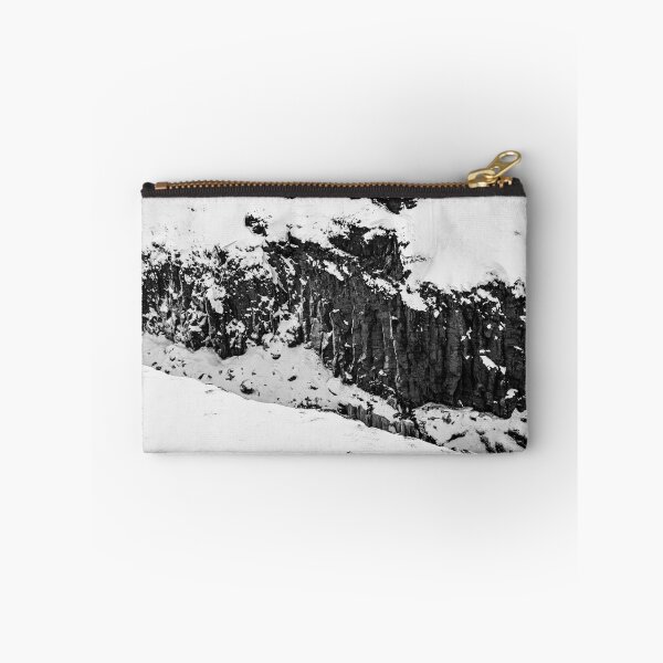 Item preview, Texture of Basalt Columns and Snow in Iceland B&W designed and sold by Kate-P-.