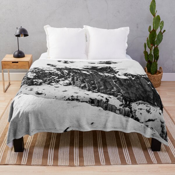 Item preview, Texture of Basalt Columns and Snow in Iceland B&W designed and sold by Kate-P-.