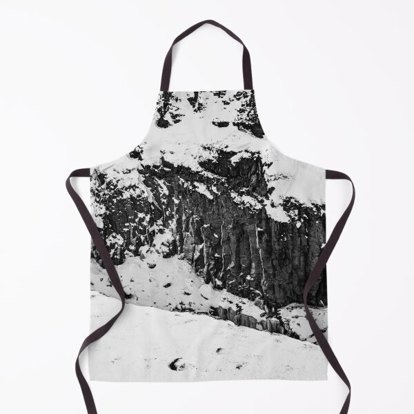 Item preview, Texture of Basalt Columns and Snow in Iceland B&W designed and sold by Kate-P-.