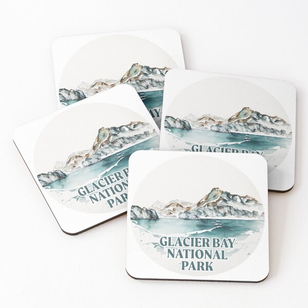 Item preview, Glacier Bay National Park Boho Watercolor Circle designed and sold by PikoApparel.