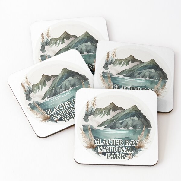Item preview, Glacier Bay National Park Boho Watercolor Circle designed and sold by PikoApparel.