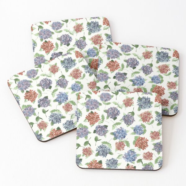 Item preview, Hydrangeas in blue and earth tones designed and sold by cezidesign.