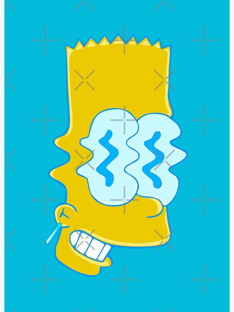 Sticker Bart Art Board Print for Sale by Stre1f