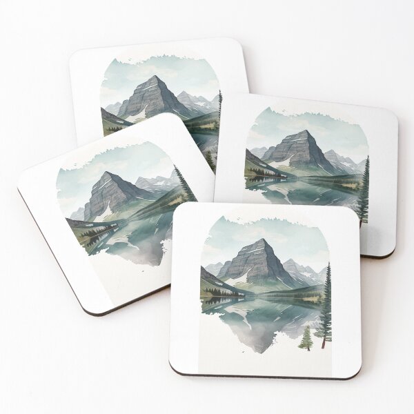 Item preview, Glacier National Park Boho Watercolor Arch designed and sold by PikoApparel.