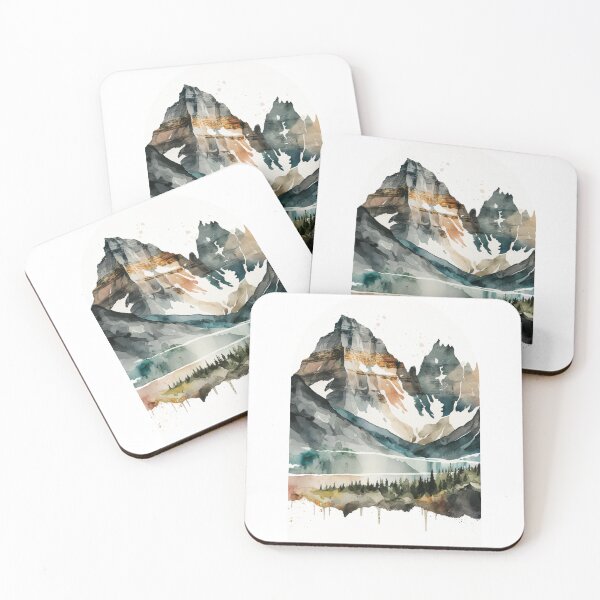 Item preview, Glacier National Park Boho Watercolor Arch designed and sold by PikoApparel.