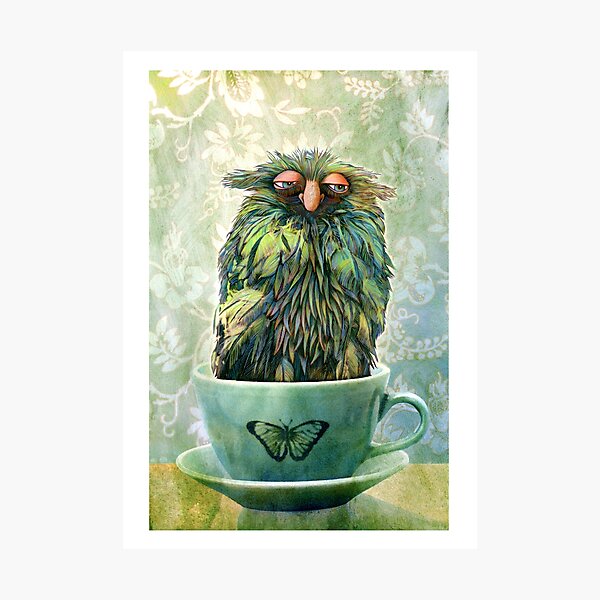 Item preview, The Teacup Series: Sleepy Monster in a Teacup designed and sold by Gretchen Deahl.