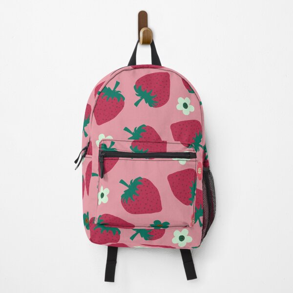 Item preview, Strawberries and flowers pattern designed and sold by IlustraDeni.