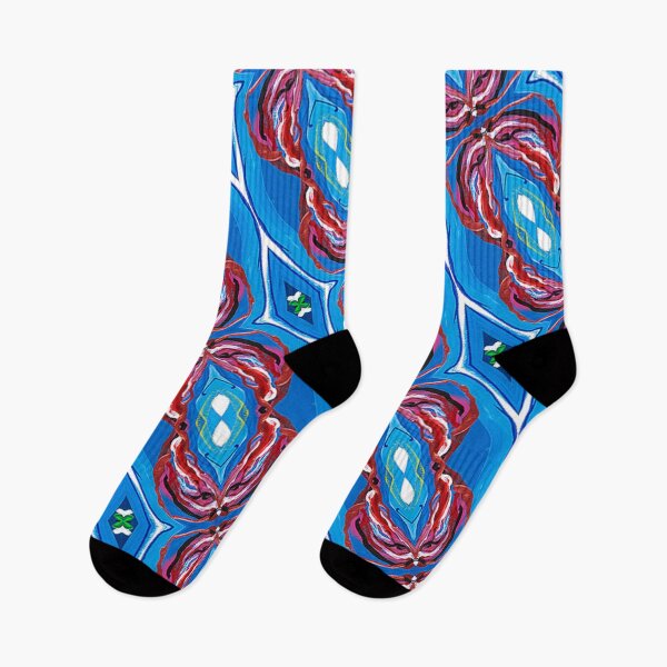 Item preview, Abstract Crab Pattern 7, Blue, Pink, Red, Green designed and sold by Joelle Burnette.