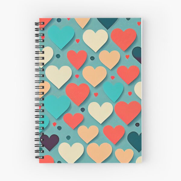 Aperçu de l'œuvre colorful hearts pattern créée et vendue par QuikiPatterns.