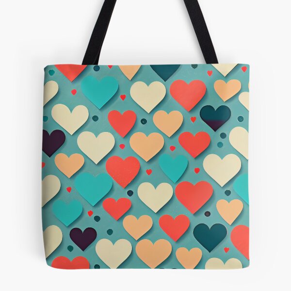 Item preview, colorful hearts pattern designed and sold by QuikiPatterns.