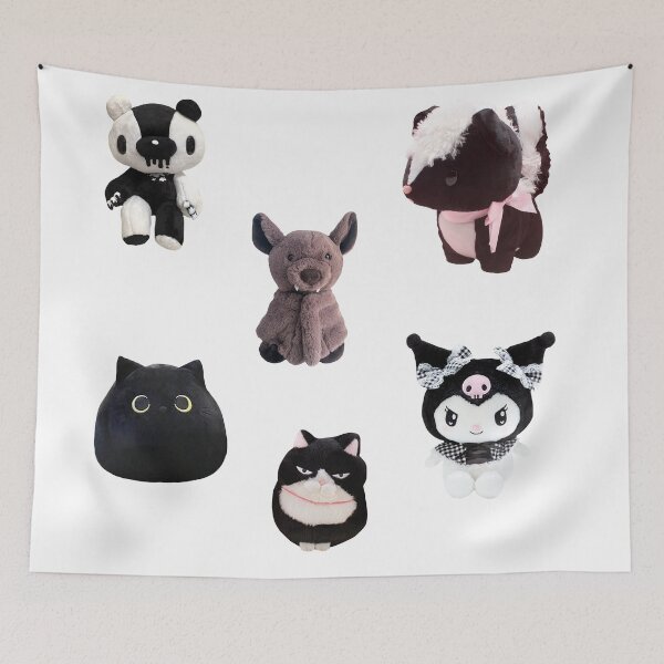 Item preview, Goth Kawaii Plushies Sticker Pack designed and sold by casserolestan.